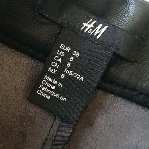 H&M Faux Leather High Waisted Shorts - Picture 8 of 9